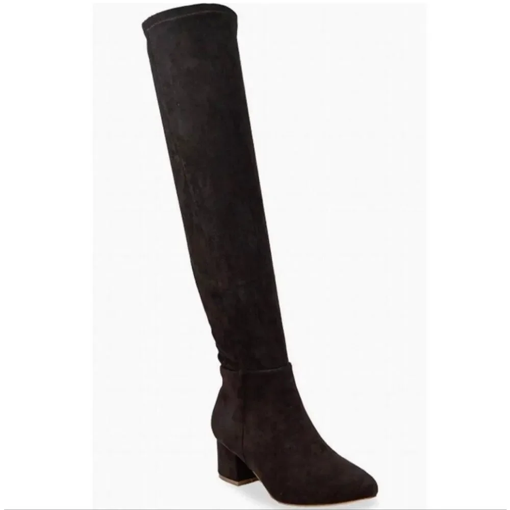 Chase + Chloe Wynter Over The Knee boots Black Suede Size 9